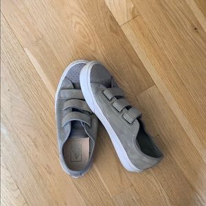 Grey suede velcro vans